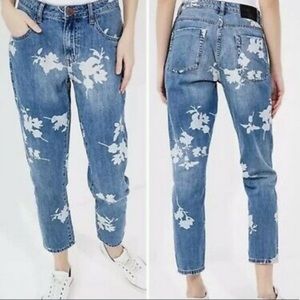 One Teaspoon bleach floral high waist jeans size 28